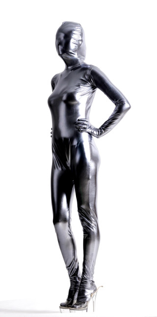 Woman silver bodysuit daphne allen - slim free wallpaper