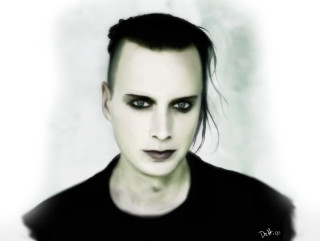 Man black makeup black shirt - enki bilal free wallpaper