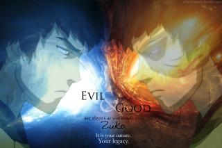 Evil anime characters crying fire - two anime character free wallpaper