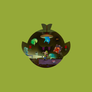 Green cartoon character center image - storybook illustration free wallpaper