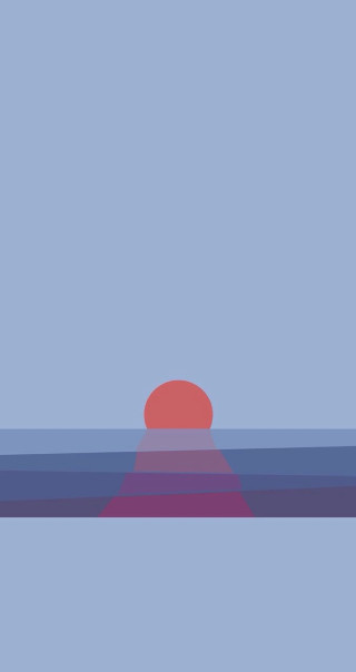 Red ball blue surface blue - a minimalist painting free wallpaper