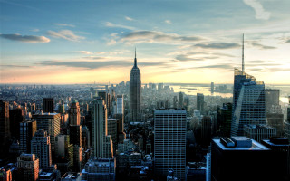 City skyline tall buildings river 2 - americo makk free wallpaper for desktop