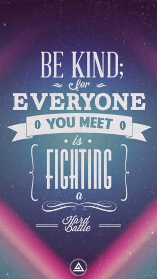 Be kind quote poster 1980s - everyone free wallpaper