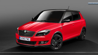 Red car studio gray background 2 - a black stripe free wallpaper