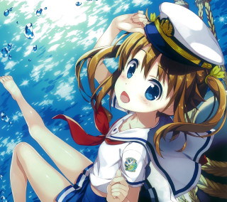 Girl sailor floating anime water - the water free wallpaper