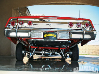 Red white car garage building 2 - car free wallpaper