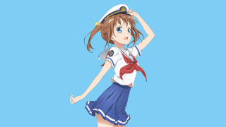Girl sailor outfit hat smile - her hat free wallpaper