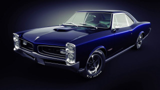 Blue muscle car dark room 2 - digital free wallpaper for desktop