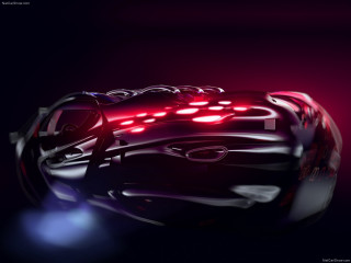 Futuristic car red lights black - its side free wallpaper
