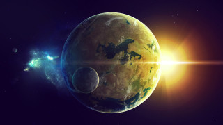 Planet sun star lensflare space - beeple free wallpaper