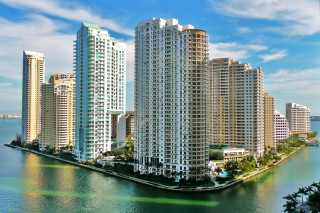 City river tall buildings bridge - tall building free wallpaper