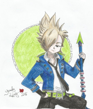 Young man green arrow blue - andor basch free wallpaper