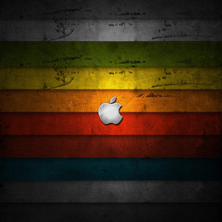 Apple logo multicolored wallpaper grungy - grungy free wallpaper