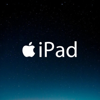 Apple logo dark background stars - dark free wallpaper