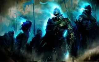 Dark forest blue smoke fog 2 - dark soul free wallpaper