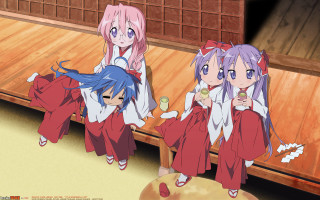 Anime girls wooden floor bench - a wooden floor free wallpaper