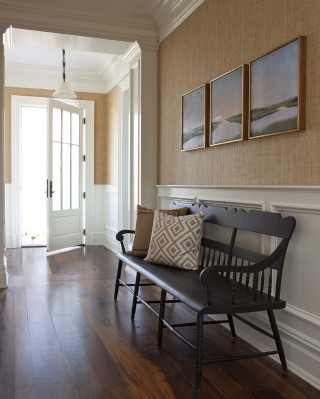 Bench hallway wooden floor painting - david ramsay hay free wallpaper