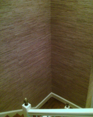 Corner room toilet shower stall - paper texture free wallpaper