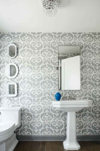Bathroom sink interior decor modern - modern european ink painting free wallpaper