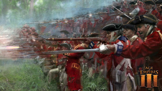 Battle scene red uniforms blue - a group of men free wallpaper