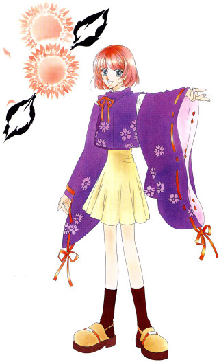 Girl purple kimono sun ribbon - purple free wallpaper