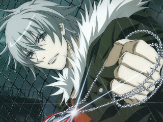 Man white hair chain gun - a fence free wallpaper