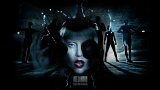Woman microphone group people lights - alien free wallpaper