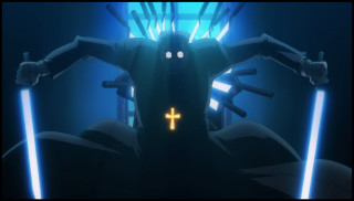 Cartoon character lights cross hands - ufotable free wallpaper