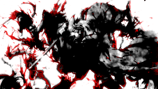 Black white demon blood splatters - action painting free wallpaper