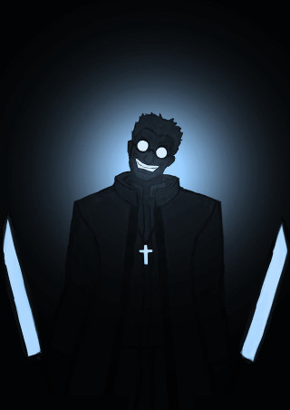 Creepy man cross knife dark - ufotable free wallpaper