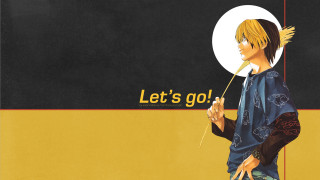 Man holding stick lets go - it in front free wallpaper