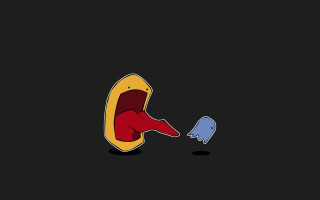 Cartoon character knife mouth blue - the other hand free wallpaper