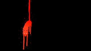 Blood dripping spoon black background - a spoon free wallpaper