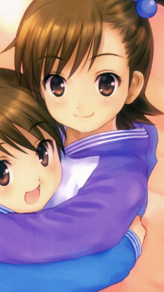 Anime girls hugging bed pink - hint of yayoi kasuma free wallpaper
