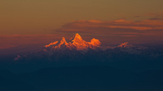 Mountain range sunset clouds background - don arday free wallpaper
