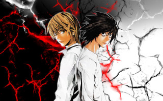 Anime boys blood splatter cracked - cracked free wallpaper