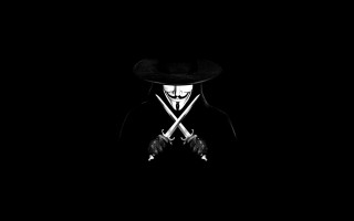 Man hat swords dark background - two sword free wallpaper