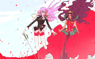 Anime characters red background blood - a white background free wallpaper