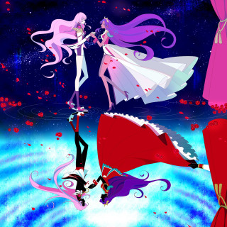 Anime couple dancing stage red - a stage free wallpaper