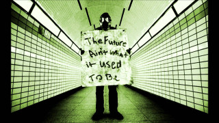 Man holding sign tunnel gas - a gas mask free wallpaper
