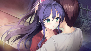 Girl guy hugging dark room - chizuko yoshida free wallpaper