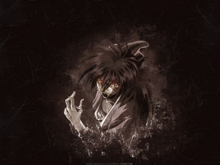 Man long hair demon face - his hand free wallpaper