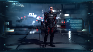 Man futuristic suit room background - a futuristic suit free wallpaper