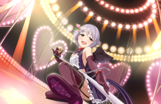 Anime girl sitting sword carnival - hint of yayoi kasuma free wallpaper