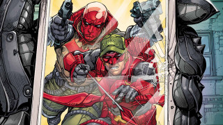 Couple doorway guns robot behind - alan davis free wallpaper