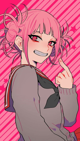Girl pink hair pink background 2 - a girl free wallpaper