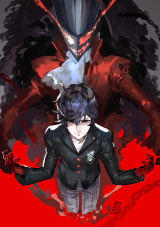 Man suit red background demonic - demonic free wallpaper