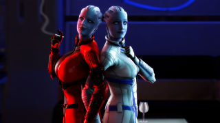 Animated women neon sign room - animated free wallpaper