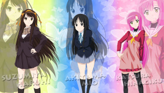 Anime girls long hair long 3 - a pink dress free wallpaper