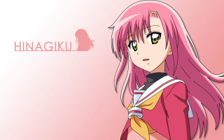 Girl pink hair pink background - aguri uchida free wallpaper